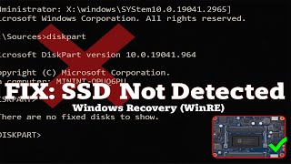 How to Fix SSD NVME Not Detected in Windows Recovery (WinRE) on Modern Laptops