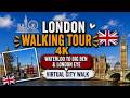 London Walking Tour 4K – Waterloo to Big Ben &amp; London Eye | Virtual City Walk