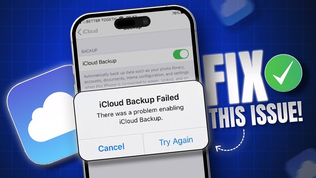 How to Fix iCloud Backup Failed (There Was a Problem Enabling iCloud ...