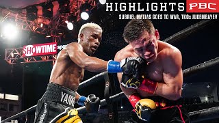 Matias and Jukembayev fights ends in TKO | Matias vs Ergashev: November 25, 2023 - PBC on Showtime