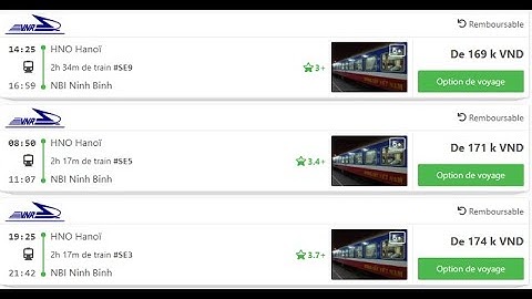 Comment réserver des tickets de bus Hanoi Ninh Binh en ligne