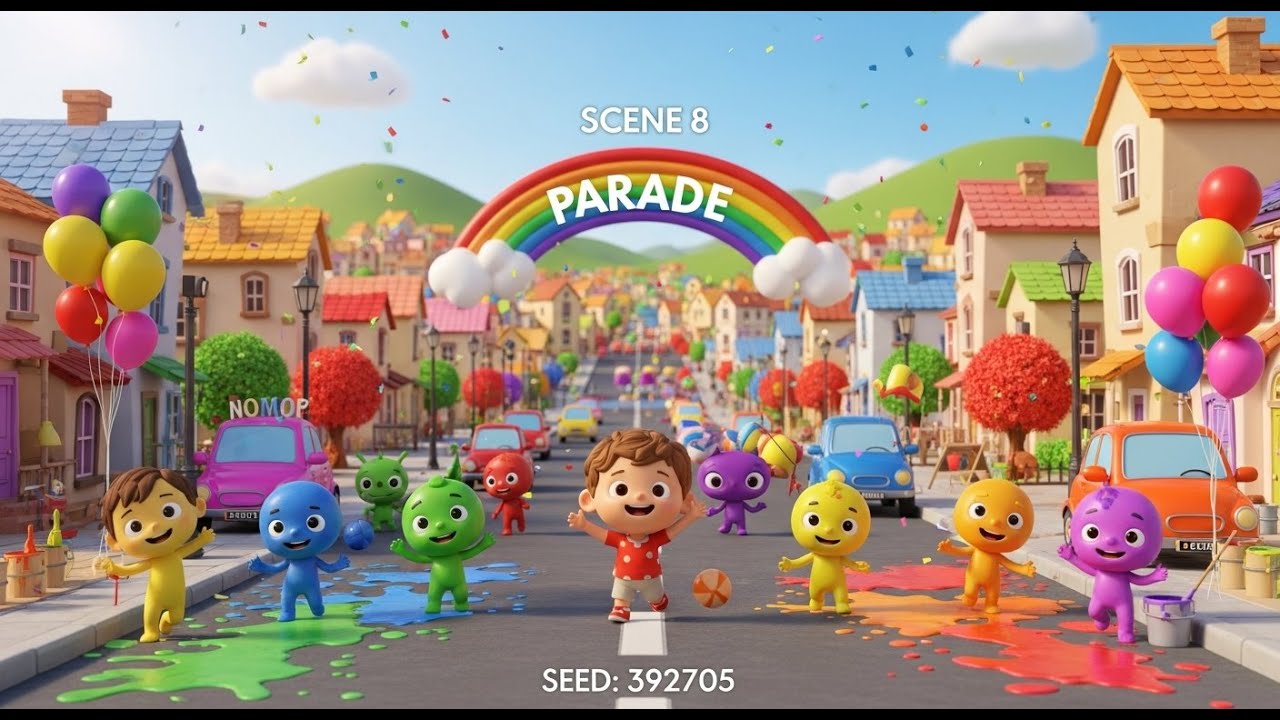 Color Town Song | Fun Colors & Learning Song for Kids | Nursery Rhymes & Songs for Toddlers