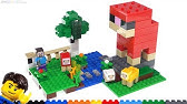 Lego Minecraft 21153 The Wool Farm - Lego Speed Build Review - YouTube