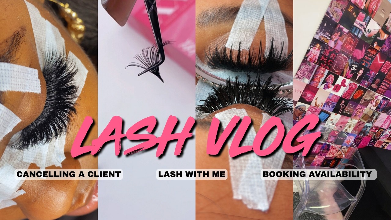 Lash Tech Vlog 🤍 I Cancelled a Client 😭 , Lash With Me , Opening My Bookings