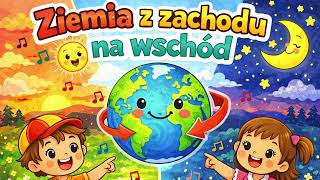 Ziemia z zachodu na wschód 🌍🎵 | Piosenka edukacyjna dla dzieci | Dzień Ziemi