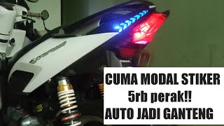 Tips‼️Bikin Lampu Sen Belakang VARIO TECHNO 110 - Modal stiker 5rb Perak.