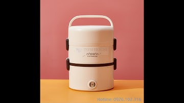 Hộp Cơm Trưa Văn Phòng Loại Mới Giữ Nhiệt Cắm Điện Hâm Nóng Chế Biến Đa Năng