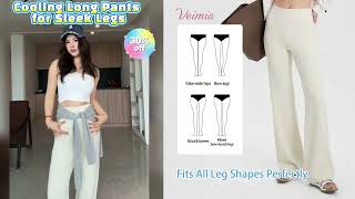 VEIMIA UV Pants Straight-cut For Visually Leg-lengthening