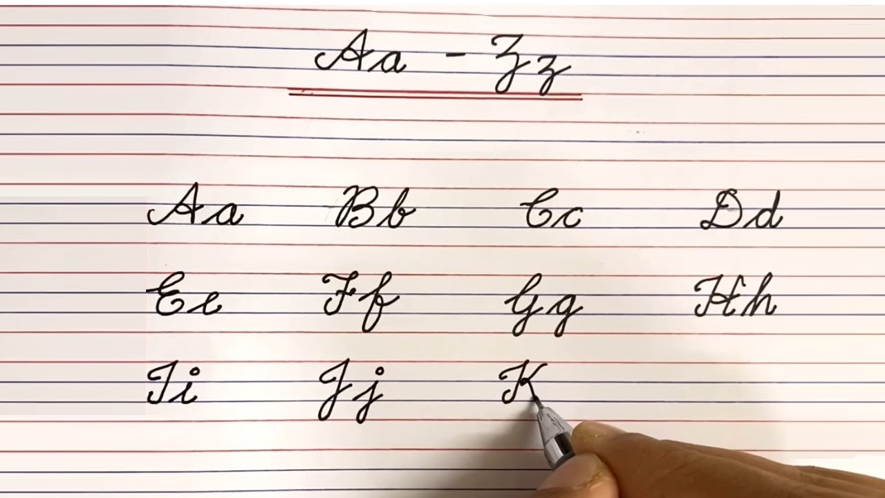 Cursive writing Capital and small letters abcd | A to Z #education # ...