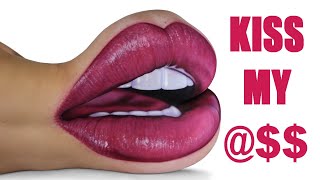 Kiss My @$$!! Airbrushing Lips Body Paint
