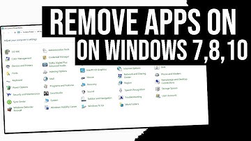 How to Uninstall Programs in Windows 7,8 or windows 10  Uninstall unnecessary apps on Windows 7