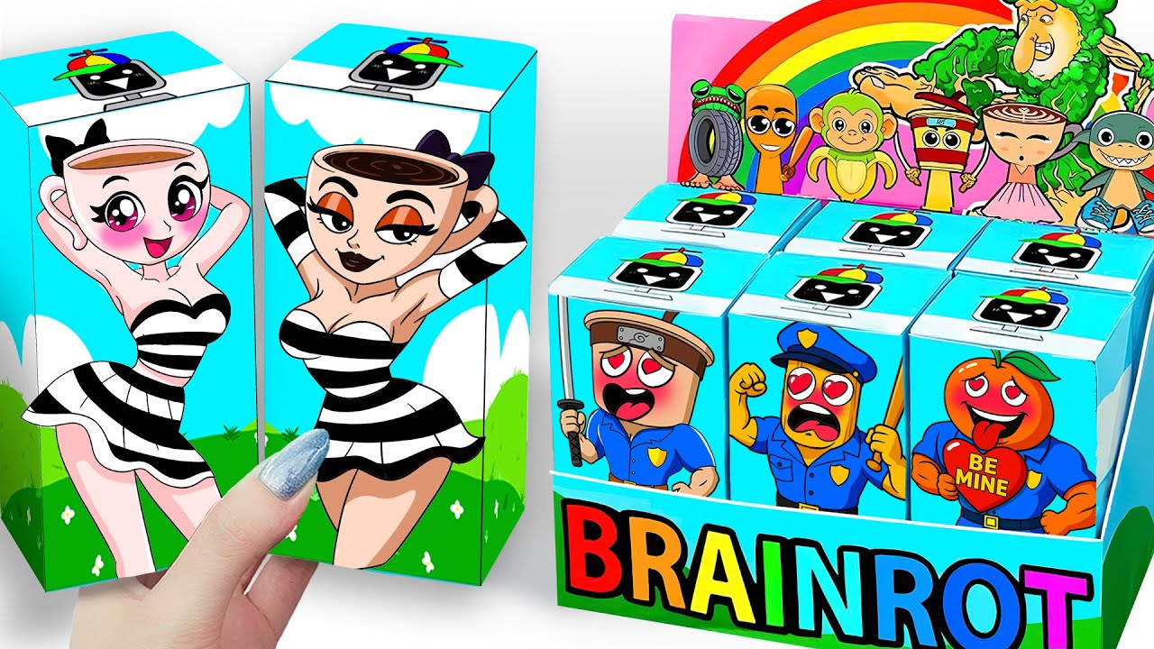 Paper DIY💖UNBOXING LARGEST Italian Brainrot MYSTERY BOX! BALLERINA CAPPUCCINA x TUNG TUNG TUNG SAHUR