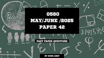 0580 /42 / M/J /25. IGCSE MATHEMATICS  PAPER 4 (EXTENDED) STEP BY STEP SOLUTION.