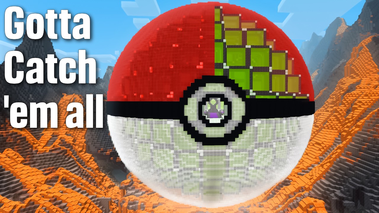 I Built A Giant Pokeball Prison in Minecraft