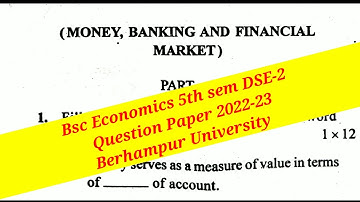 DSE-2 Economics Question Paper 2023 Berhampur University Majhi Tutorial