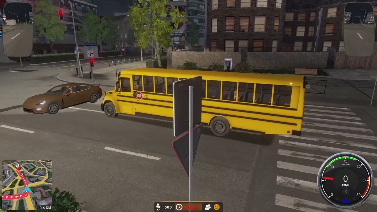 BUS DRIVING SIMULATOR EVO AND DRIVING IN A SCHOOL BUS ROUTE 7