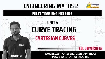 Engineering Maths 2 | Curve Tracing | Cartesian Curves | Basics | #sppu | Rounak Sir | Aalsi Engi...
