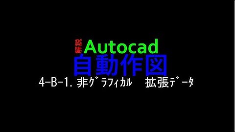 Autocad VBA (基礎） 4-B. 非ｸﾞﾗﾌｨｶﾙ    拡張ﾃﾞｰﾀ