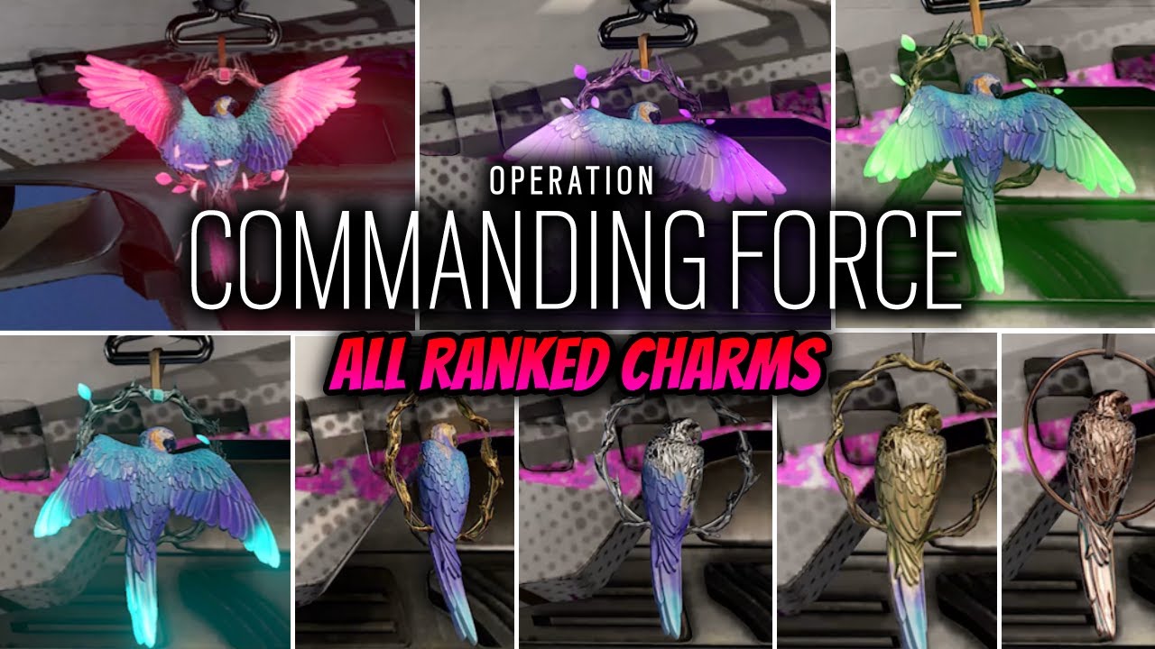 ALL OPERATION COMMANDING FORCE *RANKED CHARMS* IN GAME SHOWCASE ...