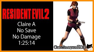 [No Commentary] Resident Evil 2 (PSX) No Save, No Damage - Claire A - (1:25:14)