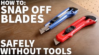 How to Break Off a Snap Off Utility Knife Blade Without Tools - How to Snap Off Blade on Box Cutters by digitalcamproducer 557 views 2 weeks ago 1 minute, 42 seconds