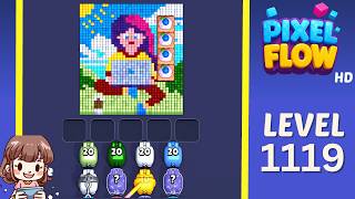 Pixel Flow Level 1119 Solution Walkthrough