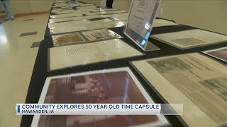 Hawarden community explores contents of 50 year-old time capsule