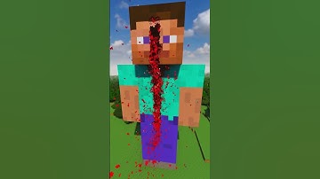 GIANT Minecraft axes VS Steve !  #minecraft #teardown