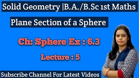 Equation of Circle taken Sphere and Plane together ||#Sphere #BA_BSc_1st_year #SolidGeometry