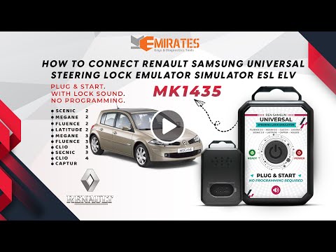 How To Connect Renault Samsung Universal ESL ELV Steering Lock Emulator Simulator (Plug & Start)