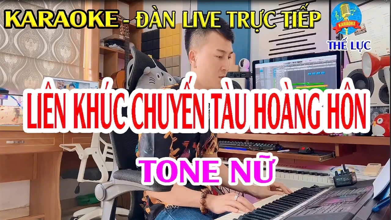 Karaoke Liên Khúc Bolero (Đàn Trực Tiếp) Tone Nữ Dễ Hát - Chuyến Tàu Hoàng Hôn | Thế Lực