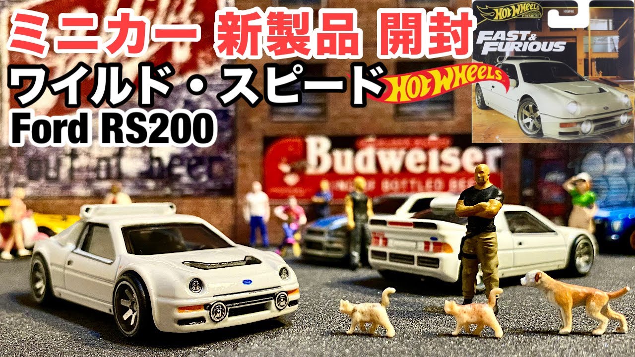 【ミニカー 新製品 開封】ワイルド・スピード　フォード『RS200』【Hot Wheels】ホットウィール プレミアム　 Ford RS200【トミカ  サイズ】ワイスピ『劇中車』