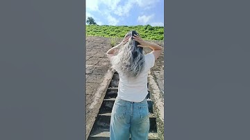 Cài tóc giả đẹp giữa bầu trời xanh #caitocgia