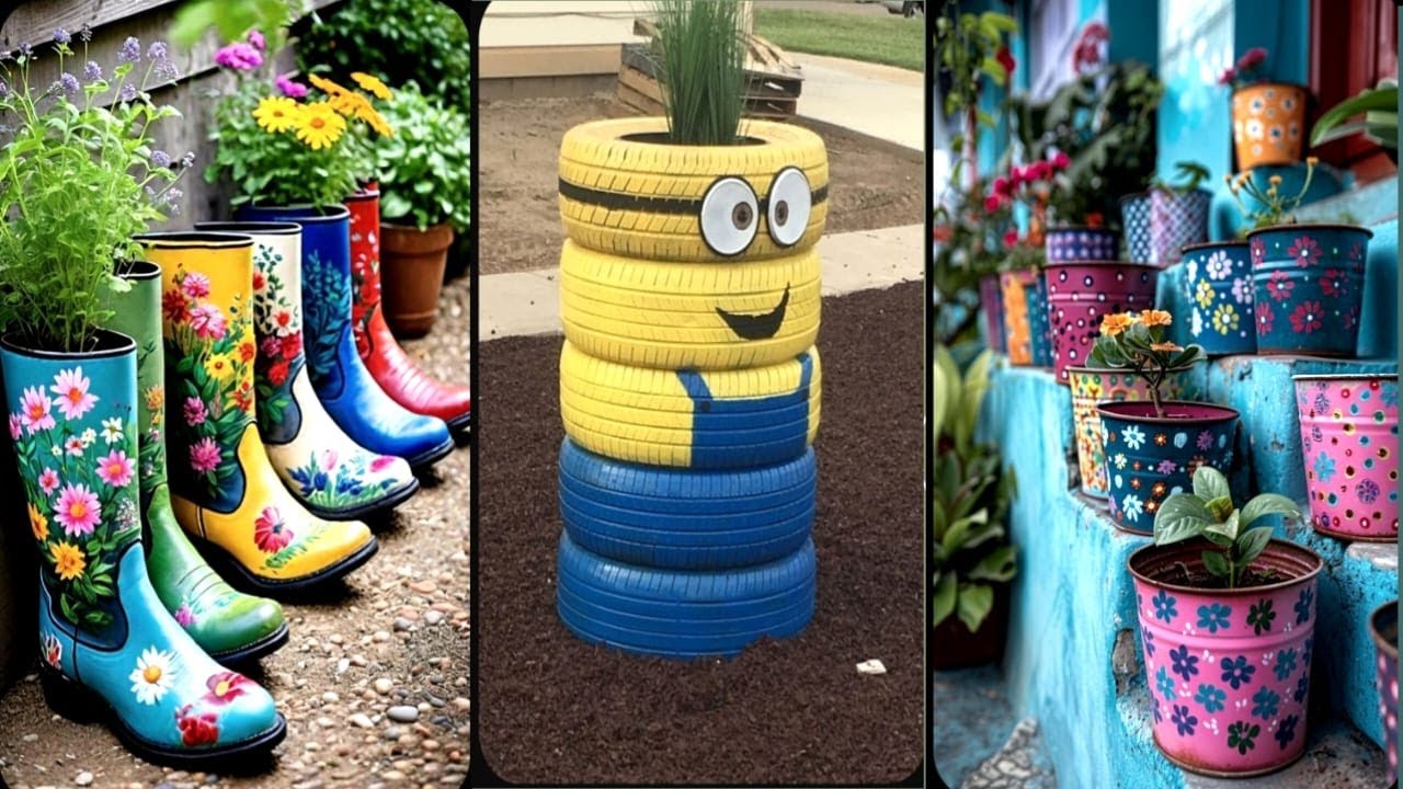 100 DIY Garden Decor Ideas Using Recycled Plastic, Metal, Wood & More!