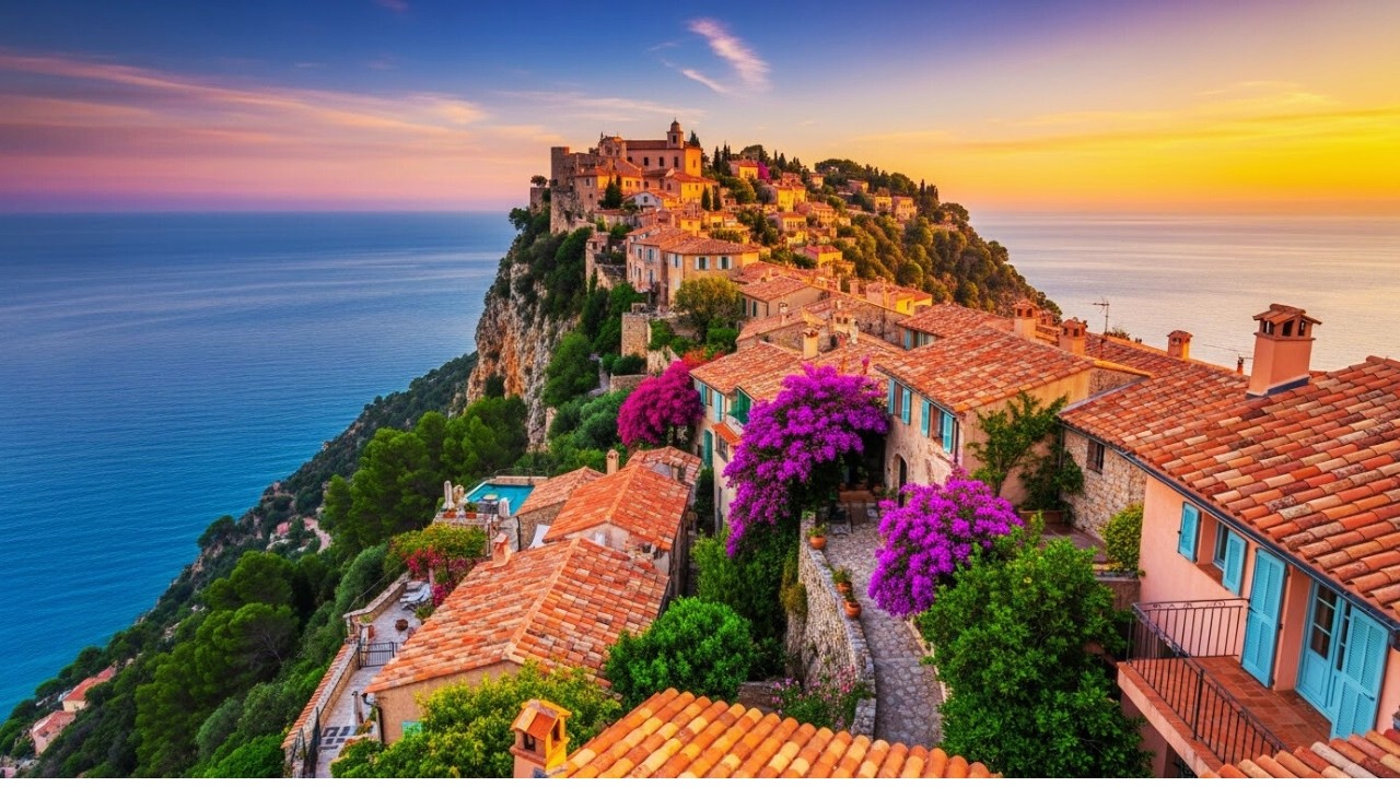 Roquebrune-Cap-Martin 4K – One of France's Oldest Castles and Medieval Streets