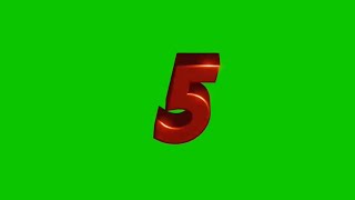 Green screen countdown 3d animation no copyright  chroma key