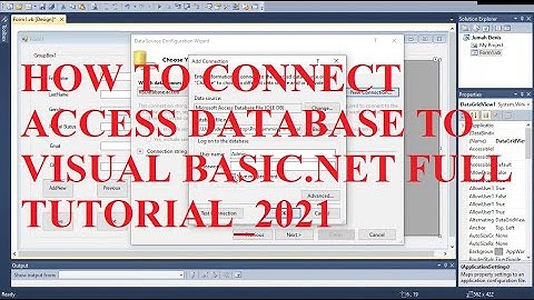 Programming in Visual Basic.Net How to connect Access Database to VB.Net Full Tutorial_2021