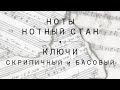 Урок 1: Ноты, нотный стан. Скрипичный и басовый ключи