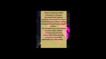 What is Uniswap?#blockchain #cryptocurrency #investing #finance #bitcoin #decentralized #uniswap