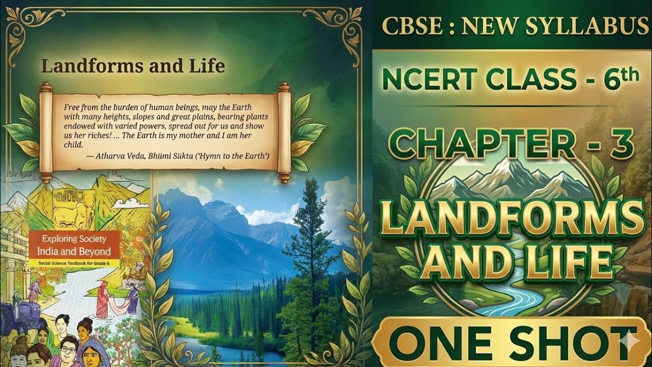 Class 6 Geography Chapter 3 | Landforms and Life Explained in Easy Way
