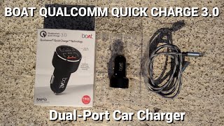 #boat #unboxing Unboxing and Charging test of Boat Qualcomm Quick Charge 3.0 Dual-Port Car Charger