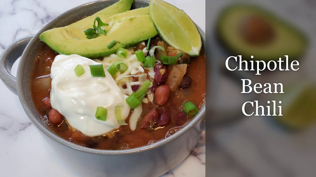 Vegetarian Chili Recipe in Instant Pot | Chipotle Bean Chili | By ...