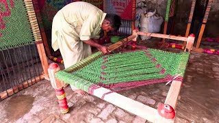 Artistic Technique of Weaving a Wooden Cot | Beautifully Designed wooden Cot Weaving |Amazing skills by Amazing Skills 700 views 8 months ago 9 minutes, 52 seconds