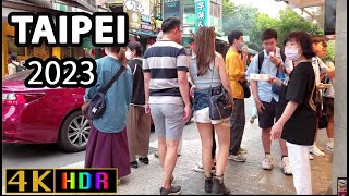 Taipei in 4K : A Stroll Through the City  Dongmen streets【4K】TAIWAN 2023