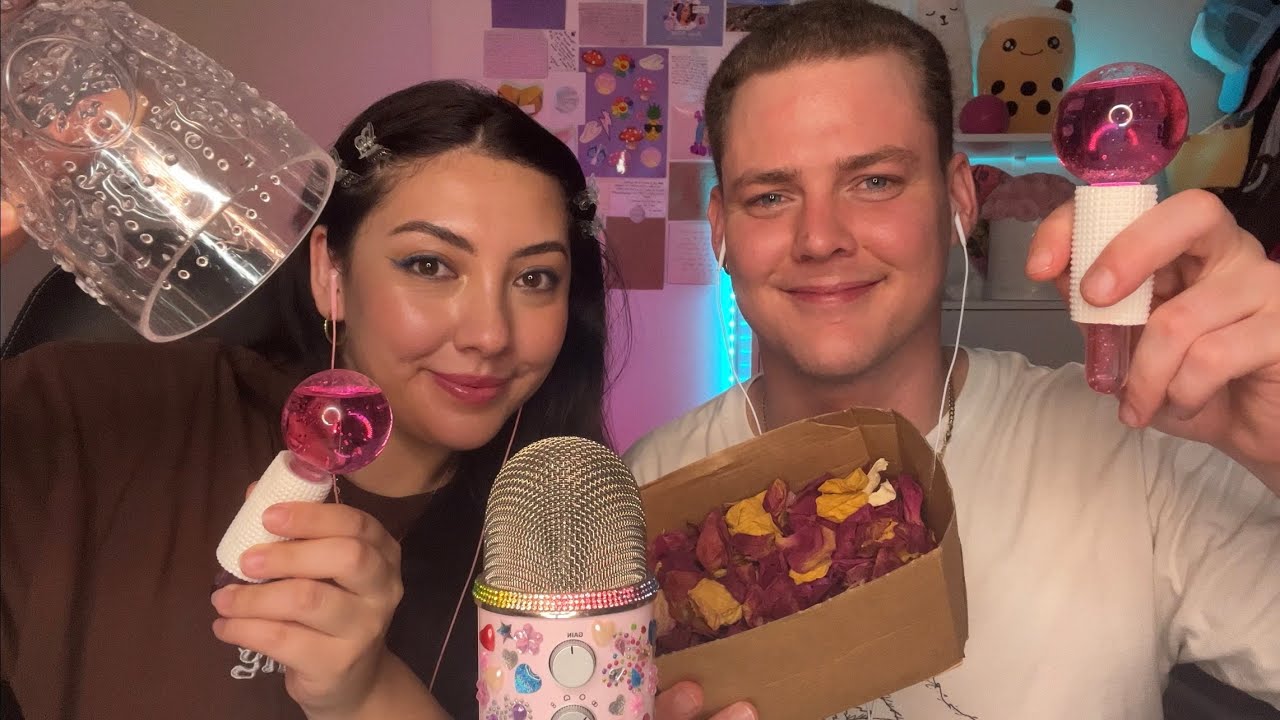 ASMR with my boyfriend 💕 ps. It’s kind of chaotic but very entertaining | Whispered