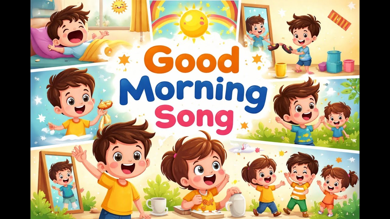 Morning Learning Song Good Morning Song for Kids ๐ | Happy Morning Nursery Rhyme | Wake Up ...