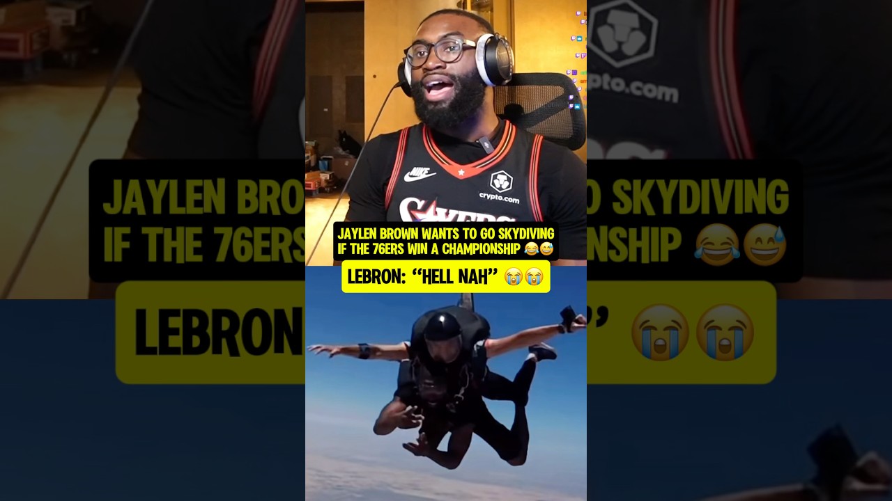 Bron is NOT jumping out of an airplane 😭