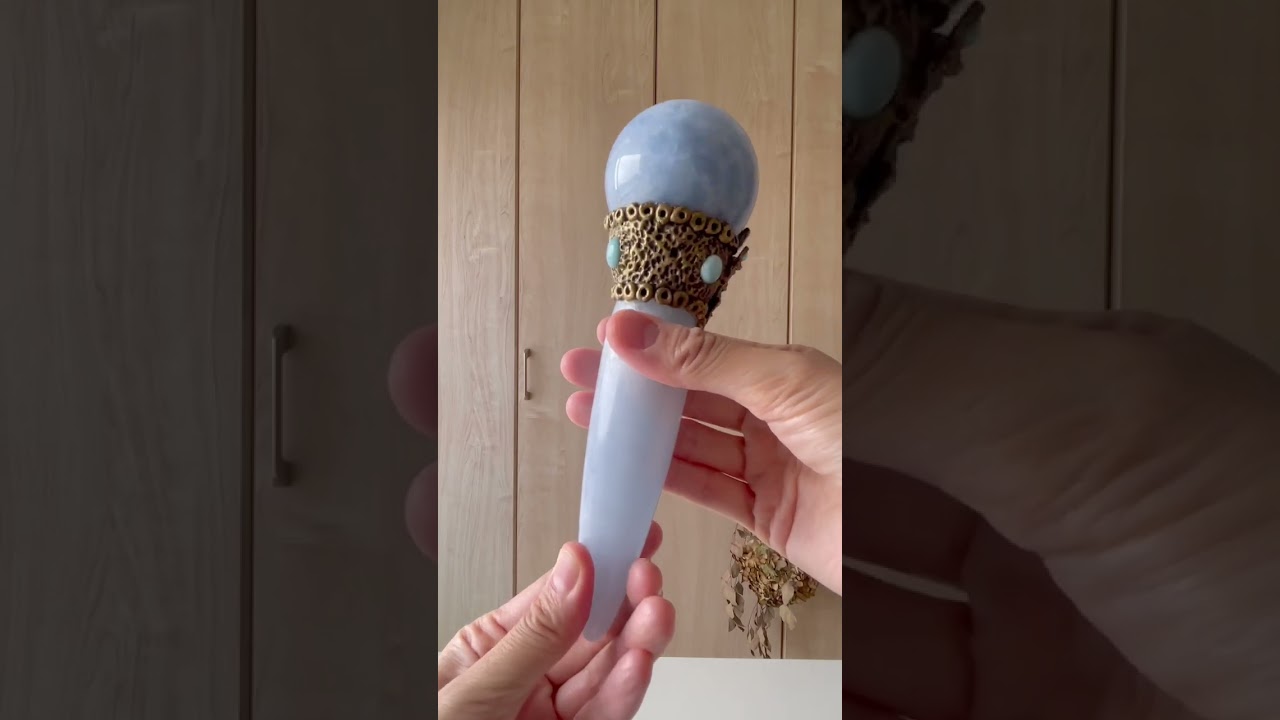 ブルーカルサイトの妖精ワンド 台座付き 【聖なる道具】 | Y.S.Y24