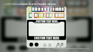 Custom License Plate Frame Add Your Text Image Logo Personalized License Plate Frame Custom License