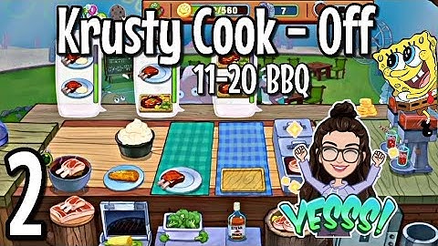 Bob Esponja: Krusty Cook-Off BBQ Gameplay Walkthrough Part 2 | Level 11 - 20